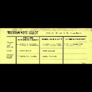 Freedom vote ballot; undated