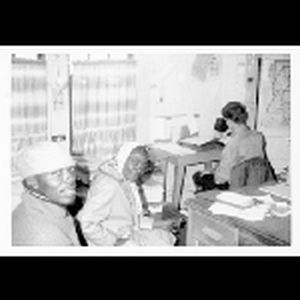 Sid Walker and others in Freedom House; undated