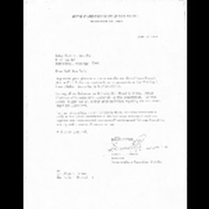 Letter, Samuel J. Simmons to Rabbi David Z. Ben-Ami; June 25, 1964