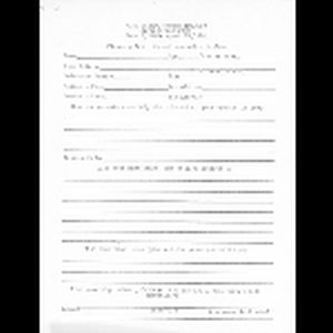 Mississippi Summer Project application form; [June? 1964]