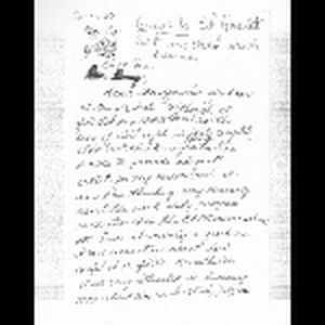 Letter from Ray Money, Jr.; 1964
