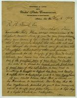 Bingham, D.H.K. in Ardmore, Indian Territory, to Church, R.R. Sr. in Memphis, Tennessee