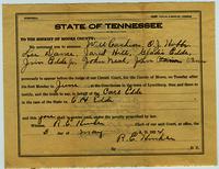 State of Tennessee vs. Carl Edde, Subpoena