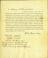 Oath to United States by William G. Brownlow