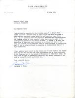 Letter on Civil Rights, Fisk University, 1
