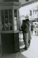 Student protesters outside State Theater, Farmville, Va., August 1963, #048
