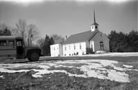 Worsham Baptist Church and Worsham Academy, Worsham, Va., building and school bus, 1962-1963