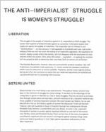 Anti-Imperialist Struggle is Women's Struggle