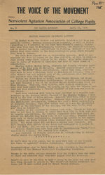 Nonviolent Agitation Association of College Pupils--Voice of the movement