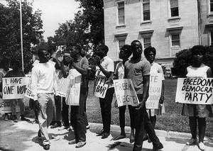 Group of Demonstrators with Signs