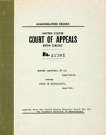 Smith--Rupert Crawford, et al., v. Mississippi, 1964-1966 (Benjamin E. Smith papers, 1955-1967; Archives Main Stacks, Mss 513, Box 2, Folder 7)