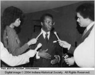 Gary, Indiana Mayor Richard G. Hatcher Being Interviewed